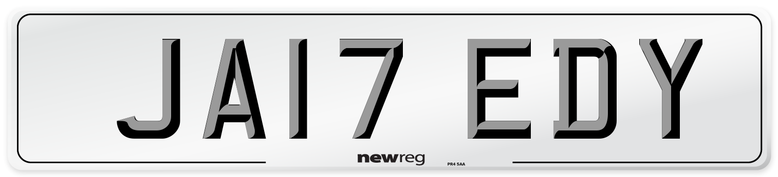 JA17 EDY Number Plate from New Reg